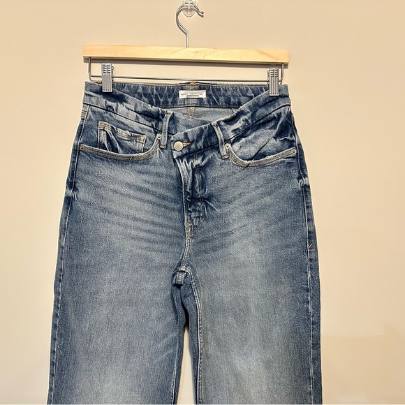 Good American Good '90S Wide Leg | Relaxed Crossover Jeans GNICOW384T Size 4/27 - Picture 6 of 16